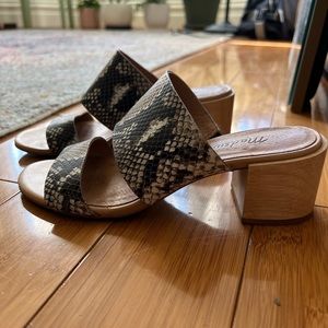 madewell snakeskin 2” mule sandal